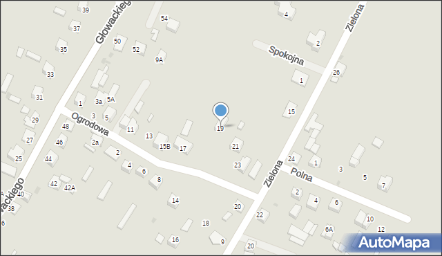 Kurów, Ogrodowa, 19, mapa Kurów