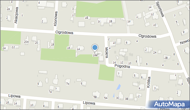 Łask, Ogrodowa, 14a, mapa Łask