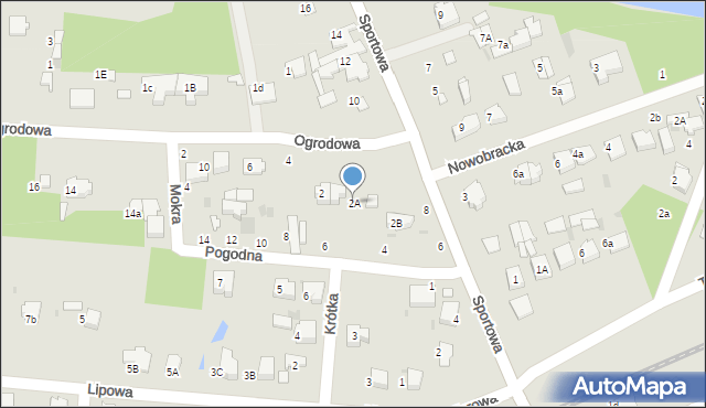 Łask, Ogrodowa, 2A, mapa Łask