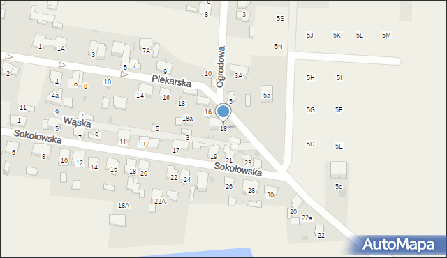 Leszno, Ogrodowa, 18, mapa Leszno