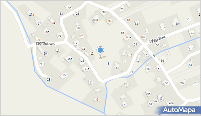 Łężany, Ogrodowa, 10, mapa Łężany