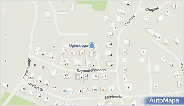 Lidzbark Warmiński, Ogińskiego Michała Kleofasa, 1, mapa Lidzbark Warmiński