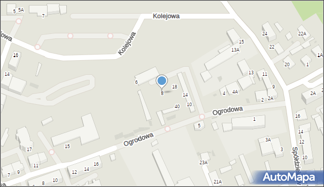 Lidzbark Warmiński, Ogrodowa, 8, mapa Lidzbark Warmiński