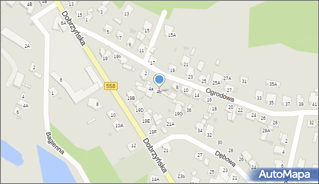 Lipno, Ogrodowa, 4b, mapa Lipno