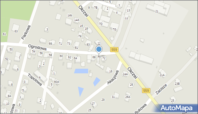 Lipno, Ogrodowa, 70, mapa Lipno