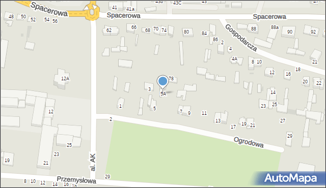Lipsko, Ogrodowa, 5A, mapa Lipsko