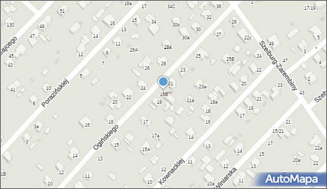 Łódź, Ogińskiego Michała Kleofasa, 19B, mapa Łodzi
