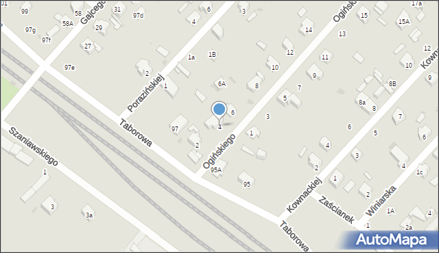 Łódź, Ogińskiego Michała Kleofasa, 4, mapa Łodzi