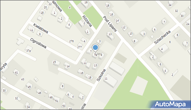 Łuczyce, Ogrodowa, 7a, mapa Łuczyce