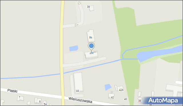 Lututów, Ogrodowa, 10c, mapa Lututów