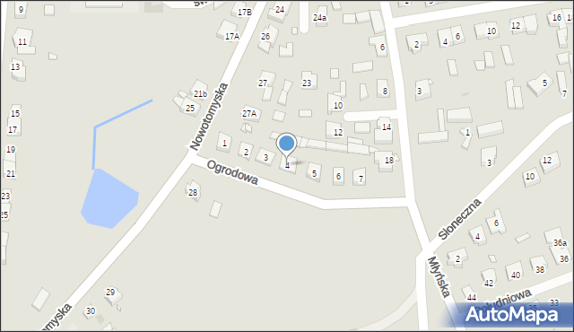 Lwówek, Ogrodowa, 4, mapa Lwówek