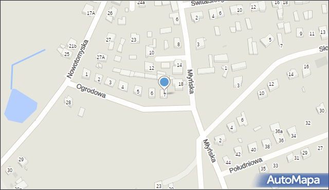 Lwówek, Ogrodowa, 7, mapa Lwówek