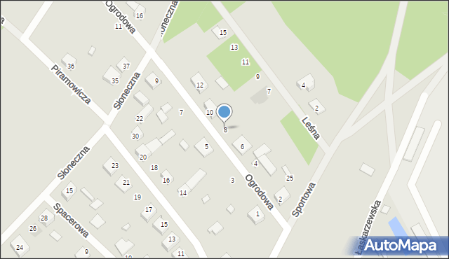 Maciejowice, Ogrodowa, 8, mapa Maciejowice