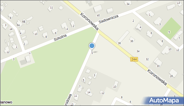 Maksymilianowo, Ogrodowa, 1, mapa Maksymilianowo