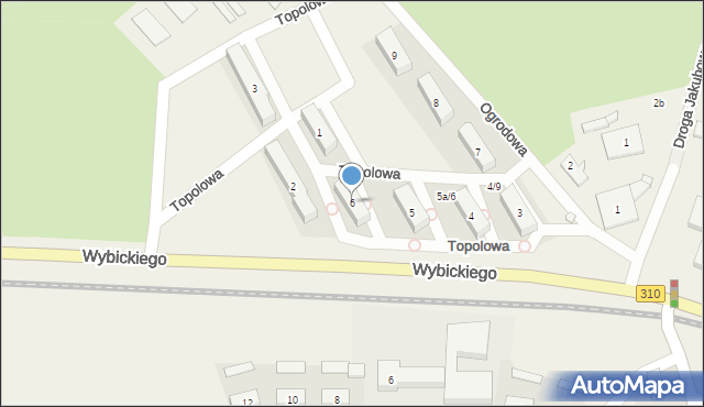 Manieczki, Ogrodowa, 6, mapa Manieczki