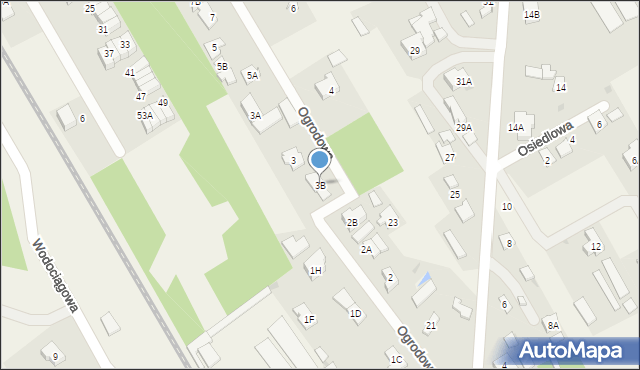 Michałów-Reginów, Ogrodowa, 3B, mapa Michałów-Reginów