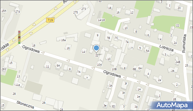 Michałowice, Ogrodowa, 12, mapa Michałowice