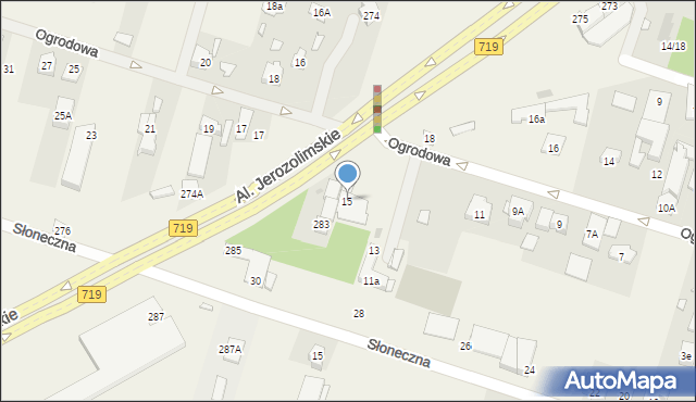 Michałowice, Ogrodowa, 15, mapa Michałowice