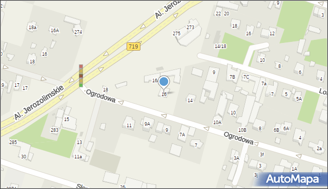 Michałowice, Ogrodowa, 16, mapa Michałowice
