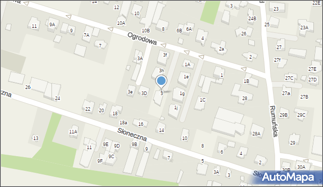 Michałowice, Ogrodowa, 3, mapa Michałowice