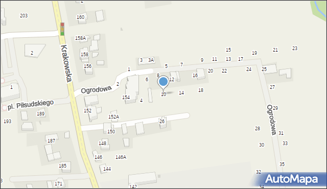 Michałowice, Ogrodowa, 10, mapa Michałowice