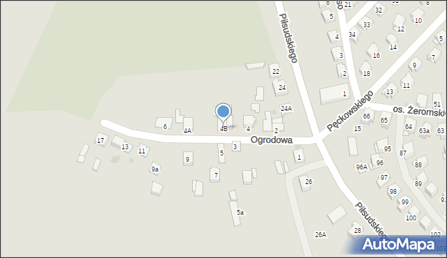 Miechów, Ogrodowa, 4B, mapa Miechów