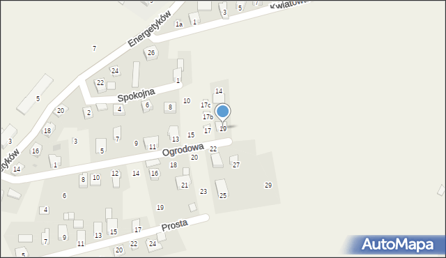 Międzybrodzie Żywieckie, Ogrodowa, 19, mapa Międzybrodzie Żywieckie