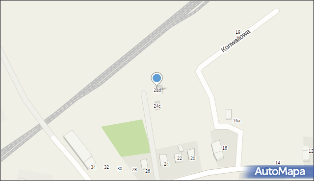 Mietków, Ogrodowa, 24d, mapa Mietków