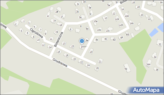 Mikołów, Ogrodowa, 17, mapa Mikołów