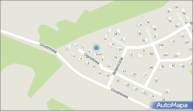 Mikołów, Ogrodowa, 7, mapa Mikołów