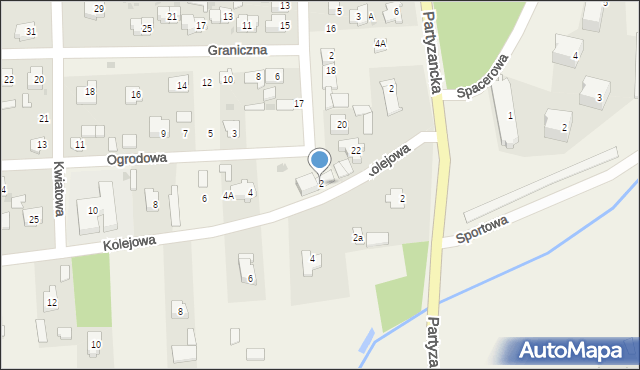 Milejów-Osada, Ogrodowa, 2, mapa Milejów-Osada