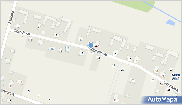 Mistów, Ogrodowa, 14, mapa Mistów
