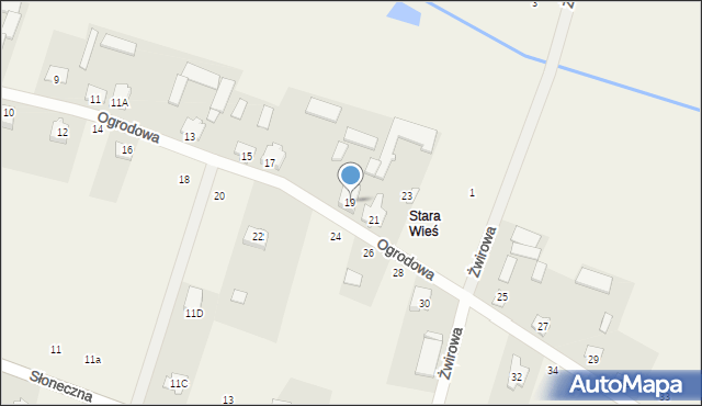 Mistów, Ogrodowa, 19, mapa Mistów