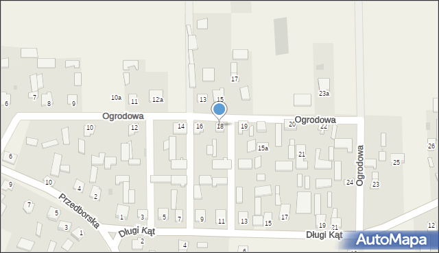 Mnin, Ogrodowa, 18, mapa Mnin
