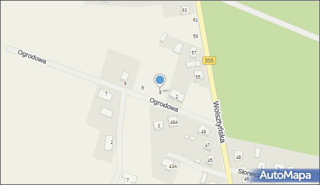Mochy, Ogrodowa, 4, mapa Mochy