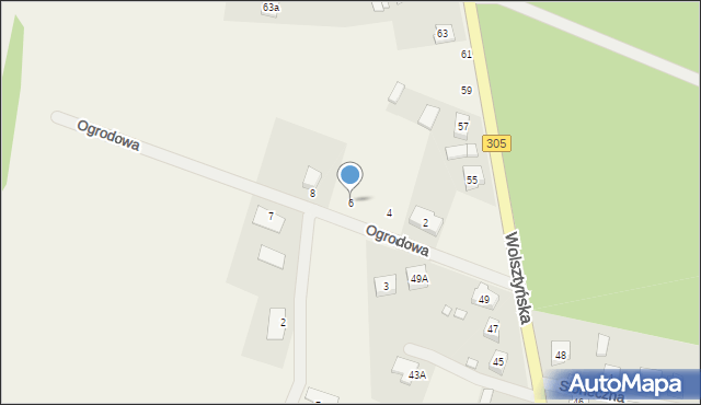Mochy, Ogrodowa, 6, mapa Mochy