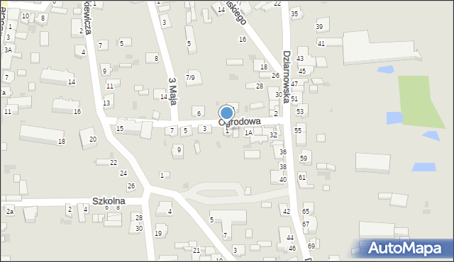 Mogielnica, Ogrodowa, 1, mapa Mogielnica