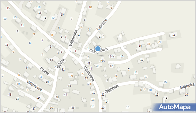 Myślachowice, Ogrodowa, 4, mapa Myślachowice