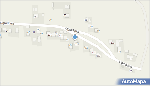 Niegoszowice, Ogrodowa, 64, mapa Niegoszowice