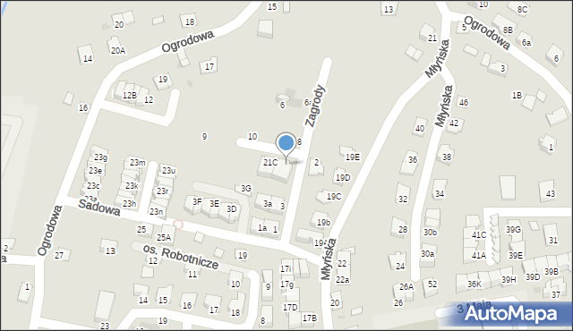 Niepołomice, Ogrodowa, 21D, mapa Niepołomice