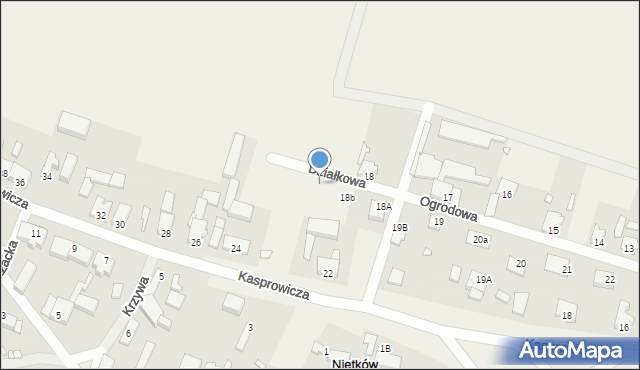 Nietków, Ogrodowa, 18c, mapa Nietków