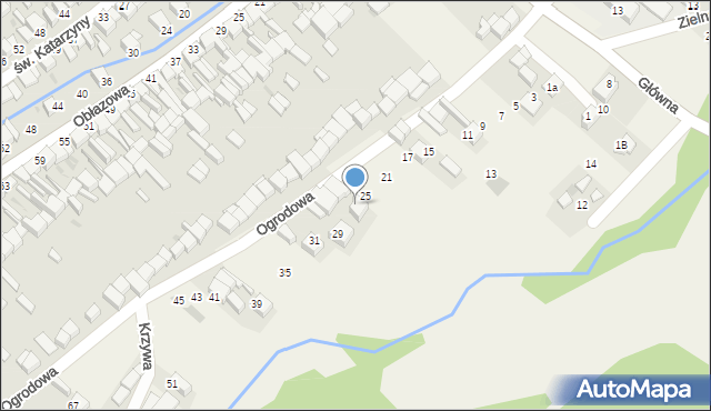 Nowa Biała, Ogrodowa, 27, mapa Nowa Biała