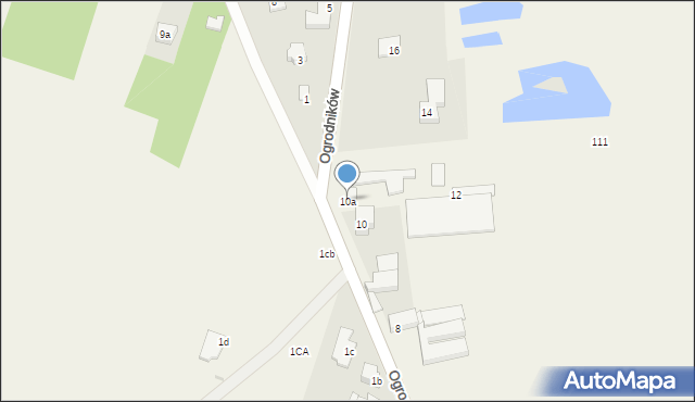 Nowa Gadka, Ogrodników, 10a, mapa Nowa Gadka
