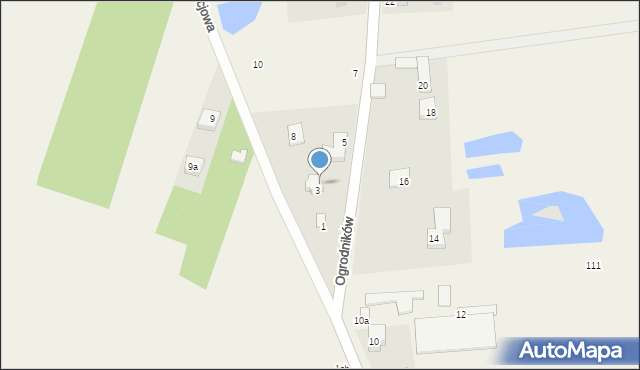 Nowa Gadka, Ogrodników, 3, mapa Nowa Gadka