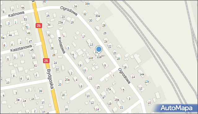 Nowa Wieś Wielka, Ogrodowa, 11a, mapa Nowa Wieś Wielka