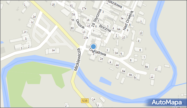 Nowe Miasto Lubawskie, Ogrodowa, 2, mapa Nowe Miasto Lubawskie