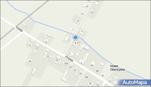 Nowe Oborzyska, Ogrodowa, 4, mapa Nowe Oborzyska