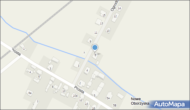 Nowe Oborzyska, Ogrodowa, 6, mapa Nowe Oborzyska