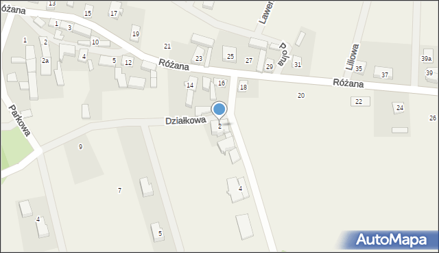 Nowe Żabno, Ogrodowa, 2, mapa Nowe Żabno