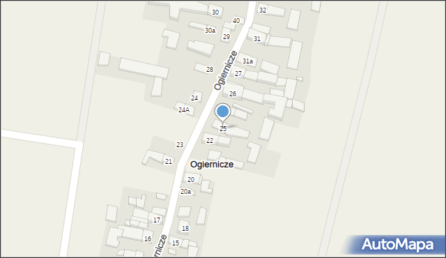 Ogiernicze, Ogiernicze, 25, mapa Ogiernicze